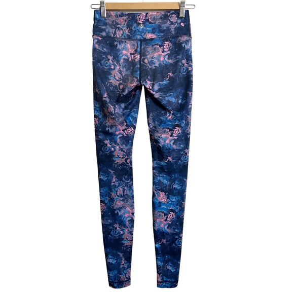 LULULEMON Wunder Under Leggings Sz 4 Moody Mirage Bark Berry Deep Navy Pant Yoga - Picture 2 of 5